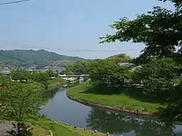 流經生駒郡班鳩町的龍田川河段