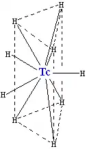 Skeletal formula of technetium hydride described in the text.