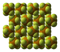 Space-filling model of the crystal structure