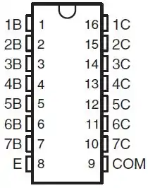 ULN2003A pinout