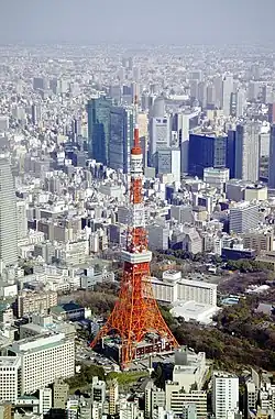 東京鐵塔及港區芝公園周圍