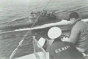 U-234 surrenders to USS Sutton