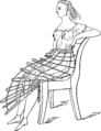 Sitting down in Crinoline