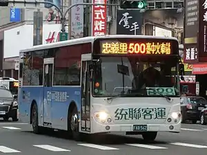 統聯客運所使用的DAEWOO高巴，本車已淘汰（500跳蛙）