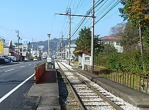 從東邊望向電車站