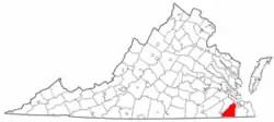 Location in the Commonwealth of Virginia