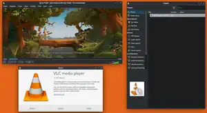 VLC 3.0.16 在Arch Linux上執行時的螢幕截圖