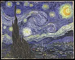 《星夜》（The Starry Night），1889年，收藏於紐約現代藝術博物館