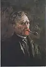 Self-Portrait with Pipe, 1886梵高博物馆，阿姆斯特丹 (F208)