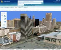 Virtual Earth 3D within Bing Maps