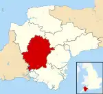 West Devon shown within Devon