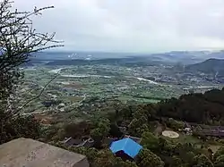 自窦团山望见的江油市武都镇风光