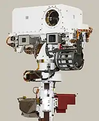 Mast head with ChemCam, MastCam-34, MastCam-100, and NavCam