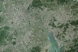 粤港澳大湾区的卫星图