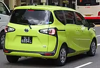 2016 豐田Sienta Hybrid（NHP170G；未改型，新加坡）