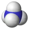 Space-filling model of the ammonium cation