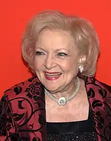 Photograph of an elderly white woman smiling