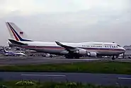 華航波音747-409，在日本的華航舊塗裝客機（B-162/B-18272），現在已改裝為波音747-400 LCF（N780BA）