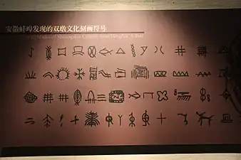 1. 双墩文明陶壶文字