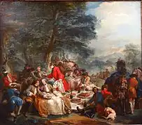 Charles-André van Loo, Halt to the Hunt, 1737