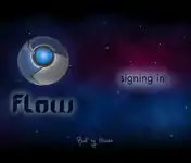 2010年2月15日版本的Chromium OS Flow（流）的登錄螢幕截圖。（運行在VMware上）