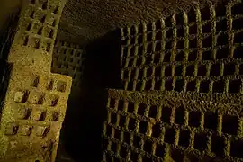 Etruscan columbarium at Cava Buia, Blera, Italy.