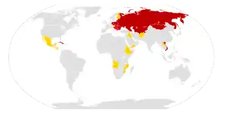 经互会成员国地图  成员国   中途退出的成员国
  联系国
  观察员国