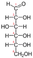 平面化的D-葡萄糖結構式