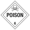 A diagonal placard with warning poison