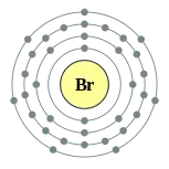 溴的电子層（2, 8, 18, 7）