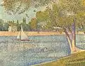 《春天，塞纳河上的大碗岛》（La Seine à la Grande Jatte. Printemps），1888年，收藏于比利时皇家美术博物馆