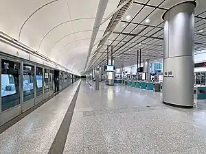 香港站機場快綫月台(2022年6月)