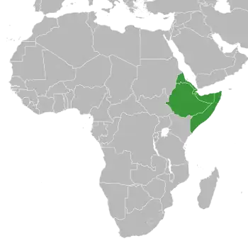 Map of the Horn of Africa