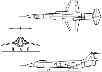 F-104的三視圖