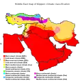 中東地區的柯本氣候分佈圖