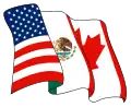 北美自由贸易协议  North American Free Trade Agreement  Accord de libre-échange nord-américain  Tratado de Libre Comercio de América del Norte标志