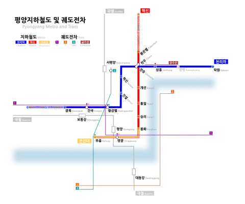 平壤地鐵路線圖