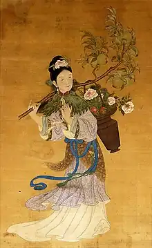 晩清《麻姑献寿圖》 波蘭華沙國家博物館館藏