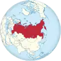 Russia on the globe (Russia centered) (alternative)