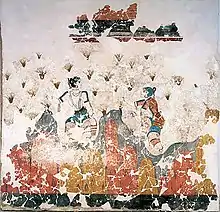 番红花采集者，圣托里尼壁画，雅典國家考古博物館