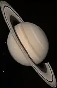 Voyager 2 Saturn approach view