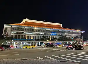 臺北車站夜景（2021年1月15日攝）