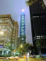 台北101外觀夜景燈光-2018年三月拍攝(星期五) Taipei 101