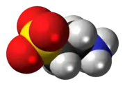 Space-filling model of the taurine zwitterion