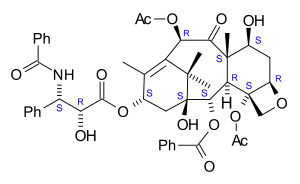 紫杉醇分子 立体中心构型