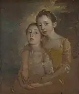 湯瑪斯·根茲巴羅的《藝術家的女兒們》（The Artist's Daughters），75.6 × 63cm，約作於1760-1761年，自1923年起收藏