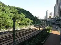 車站掉頭路軌，近港鐵荃灣車廠位置