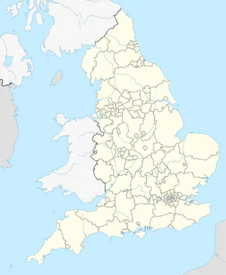 2016年至2017年英格蘭足球超級聯賽在英格兰的位置