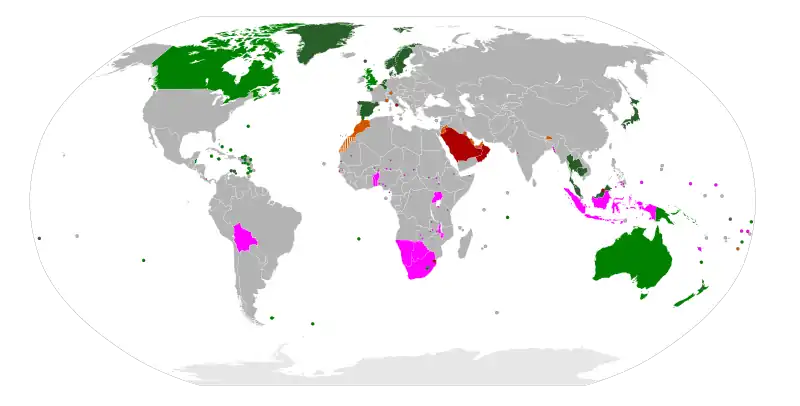 君主立宪制国家分布图